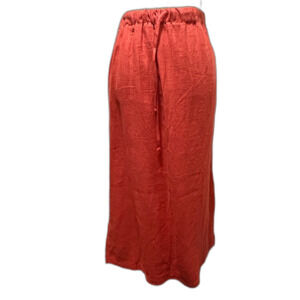 Coldwater Creek 100% Linen Maxi Skirt Orange‎ Lagenlook Natural Plus Size 1X